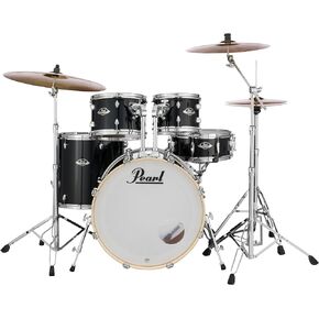 Pearl EXX725S/C 5-Piece Export New Fusion Drum Set with Hardware - Jet Black