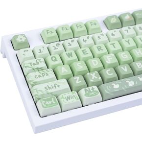 Cute PBT Keycaps 133 Keys Caramel Bear Theme Keycaps Dye Sublimation XDA Profile Keycaps Custom Keycaps Set for Cherry Gateron MX Swithes Mechanical Gaming Keyboards