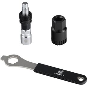 Bicycle Crank Extractor Bike Bottom Bracket Removal Tool with 16mm Spanner Repair Tools Kit Compatible with Shimano Octalink ISIS BSA SRAM