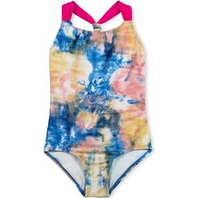 Girls One Piece Swimsuit Racerback Bathing Suit Beach Sport Swimwear for Kids