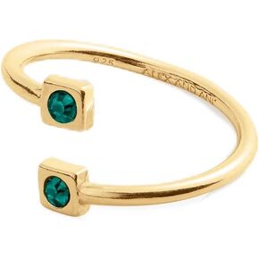 Alex and Ani AA620522ERG,Crystal Infusion Color Code Ring, May,14kt Gold Plated,Green, Rings