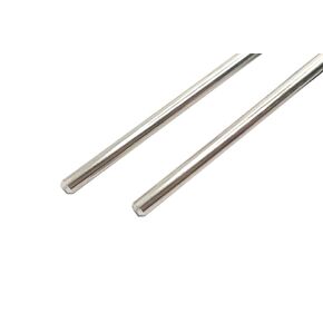 304 Stainless Steel Rods 4mm x 500mm Solid Round Rods for DIY Crafts - 10pcs