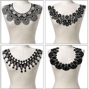 HOMEIDOL Lace Collar -Embroidered Lace Neckline Collar Floral