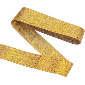 Boho Jacquard Ribbon Trim 7 Yards Black Jacquard Ribbon Vintage Embroidery Jacquard Trim for Sewing Curtain Holdbacks Christmas Wreath Gift Wrapping