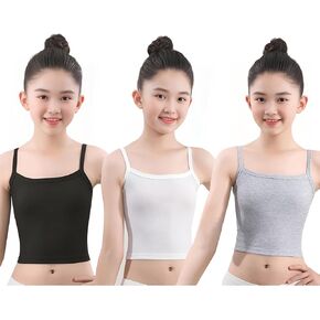 ZEILINGERY 3Pack Training Bras for Teens Girls from 8-16 Years Camisoles Bralette Bras，Sports Bras