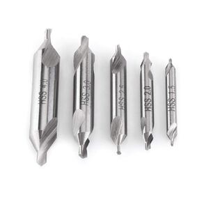 5Pcs Center Drill Bits Set,Hss Center Drill Bit, 60 Degree Angle Center Drill Bit,for Lathe Machines 1.5/2/2.5/3/4mm