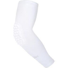 COOLOMG Padded Arm Sleeve Protective Compression Elbow Pad Basketball Football Volleyball Sports Youth & Adult, Single Sleeve