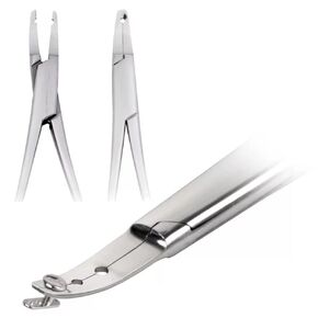 Dermal Anchor Holder 6" Body Piercing Forceps 3holes: 1.5mm, 2mm, 2.5mm Hemostat Clamp Tool