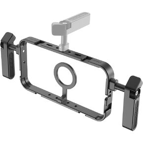 Phone Cage Compatible with Magsafe, Smartphone Professional Rig Kit with 2 Handles Detachable, for iPhone 15 14 13 12 Series w Magsafe Handheld Filmmaking Vlogging Stabilizer Mount