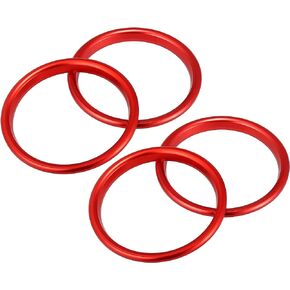 X AUTOHAUX 4 Pcs Purple Air Conditioner Vent Ring Outer Trim Aluminum Alloy Decoration Cover for Audi A3 S3 Q2L 2013-2021