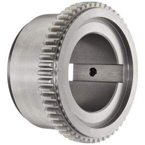 Lovejoy 00034 Size C 7/8 Sier-Bath Continuous Sleeve Gear Coupling, Flex Hub, Carbon Steel, Inch, 1.125" Bore, 3.31" Coupling OD, 6000 Maximum Unbalanced RPM, 2500 in-lbs Nominal Torque, 0.25" x 0.125" Keyway