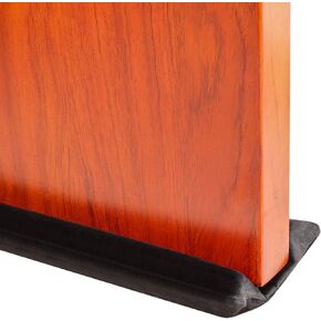 Emoly Under Door Draft Stopper,Improved Adjustable Double Draft Noise Blocker Sweep，Adjustable 32 to 38" for Sound Dust Proof (Brown)