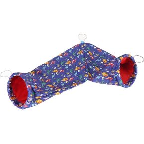 Guinea Pig Ferret Rat Corner Tunnel, Cage Accessories Tunnel Tube Corner Hide Hideaway Bed Foldable Guinea Pig Hideout Corner Tunnel for Small Pets