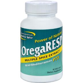 NORTH AMERICAN HERB & SPICE OregaResp - 90 Veggie Capsules - Immune & Respiratory Health - Cumin, Sage, Oregano Oil - Safe for Children & Pets, Non-GMO - 90 Servings