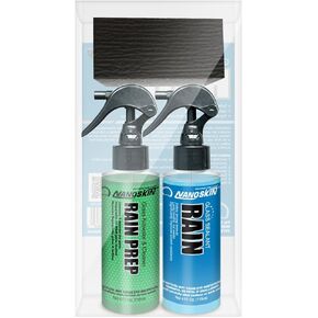 Nanoskin RAIN Glass Sealant Complete Solution Kit - Ready-to-Use RAIN PREP, RAIN Glass Sealant & Autoscrub Sponge | Crystal Clear Windshields All Year Round | Easy to Use and Safe on Various Surfaces