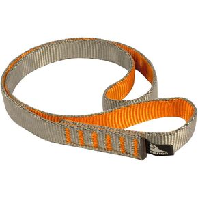 Fusion Climb ProGlide Quickdraw Runner - 5000 lbs Rated Stitched Loop Nylon Webbing 100cm x 16mm - Gray/Orange