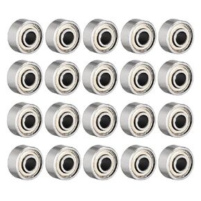 uxcell 693ZZ Deep Groove Ball Bearing Double Shield 693-2Z 2080093, 3mm x 8mm x 4mm Carbon Steel Bearings (Pack of 20)