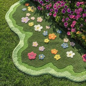 Moss Rug Lovely Green Moss Leaf Bathroom Rug Non-Slip 3D Moss Carpet Washable Water Absorbent Soft Moss Carpet Bed for Bathroom Bedroom Kitchen Living Room (A, 2x4ft)
