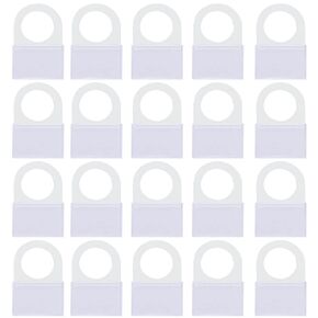 Jomevia Clear Self Adhesive Hang Tabs Hooks Plastic Display Hand Tabs Slot Hole Folding Tab for Store Retail Display(200 Pieces )