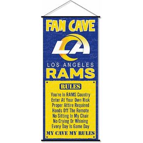 Los Angeles Rams Man Cave Fan Banner Wall Door Scroll