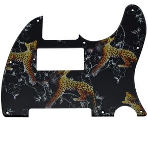 Dopro 8 Hole Tele Guitar 3D Printed plastic Humbucker Pick Guard for modern standard USA/Mexican Fender Telecaster Wood Pattern