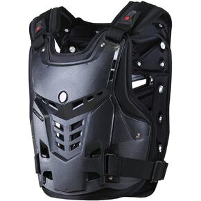 TINTON LIFE Knight Equipment Motocross Motorcycle Adult Chest Protector Vest Protector (Black)