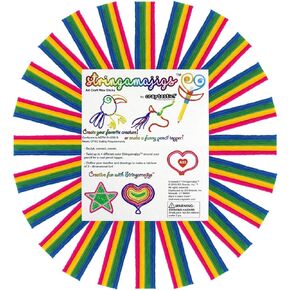 Craytastic! Stringamajigs Bendable Wax Yarn Sticks for Kids - Bulk Party Set of 48 Packs (8 Sticks per Pack) - Creative String Allows Wacky Shapes & Designs