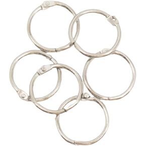 Craftelier - Set of 6 Metal Binding Rings for Scrapbooking, Card Making and Other Craft Projects | Rings for Photo Albums, Notebooks or Diaries | Size Ø 30 mm - Gold Colour