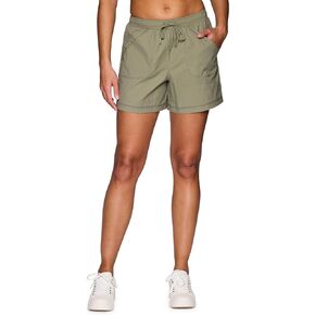 RBX Active Walking Shorts for Women with Plus Sizes, Quick Drying Shadow Stripe Woven Workout Hiking Short with Pockets