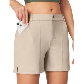 IUGA Women's Hiking Golf Shorts 5" Quick Dry Cargo Shorts Women with Pockets Athletic Summer Shorts UPF 50+