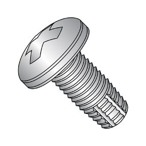 Small Parts 0804FPP410 410 Stainless Steel Thread Cutting Screw, Plain Finish, Pan Head, Phillips Drive, Type F, #8-32 Thread Size, 1/4" Length (Pack of 100)