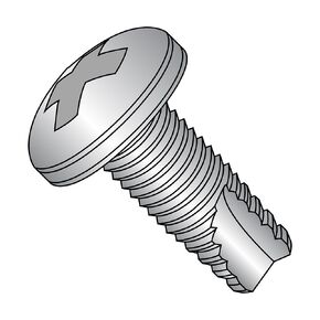 Small Parts 11083PP188 18-8 Stainless Steel Thread Cutting Screw, Plain Finish, Pan Head, Phillips Drive, Type 23, #10-32 Thread Size, 1/2" Length (Pack of 50)