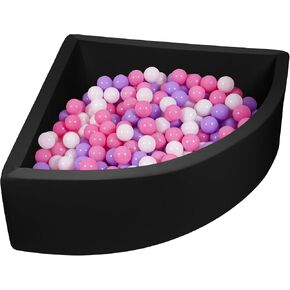 Ball Pit Dark Gray, Sector Foam Ball Pits for Toddlers, Corner Ball Pit Pool Playpen Foldable & Portable Soft Ball Pool 35.4"x 11.8" (Balls not included) in Kuwait