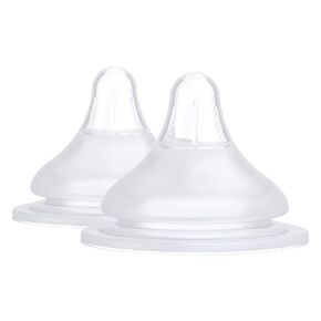 RealFeel Baby Bottle Nipples for BuubiBottle by Quark - Silicone Anti Colic Nipples Simulate Breastfeeding for Easy Transitions - BPA-Free, PVC-Free, Toxin-Free (Medium Flow (3+ Months))