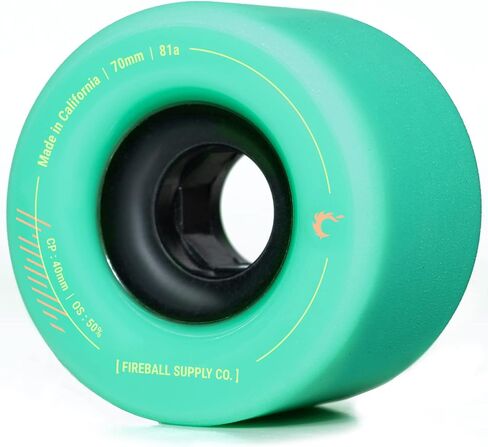 عجلات Fireball Tinder مقاس 70 مم - عجلات Pro Freeride Longboard مصنوعة في الولايات المتحدة الأمريكية - مجموعة من 4 عجلات Cruiser Longboard للخدع الحرة والرقص والركوب الحر in Saudi Arabia