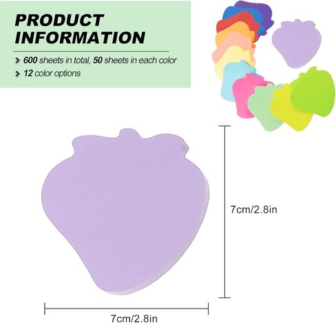 Sticky Notes, Self Sticky Post Notes, Colored Sticky Tabs for Notebooks Bible Study School Office Supplies 2.75 x 2.75 Inch 50 Pieces/Pad 600 Sheet Apples in Saudi Arabia