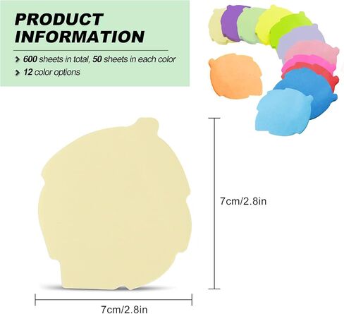 Sticky Notes, Self Sticky Post Notes, Colored Sticky Tabs for Notebooks Bible Study School Office Supplies 2.75 x 2.75 Inch 50 Pieces/Pad 600 Sheet Apples in Saudi Arabia