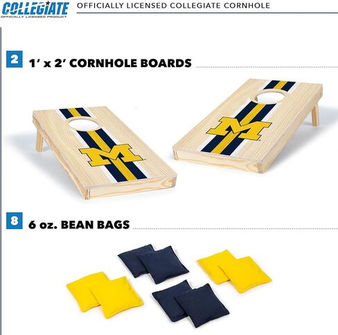 مجموعة Wild Sports College المحمولة بحجم 1 × 2 بوصة من الخشب الصلب مع رسومات فريق عالية الدقة مطبوعة مباشرة - حجم مناسب للسفر in Kuwait