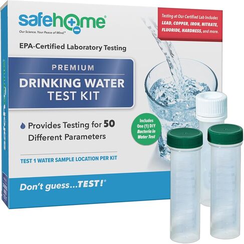 طقم اختبار الزرنيخ في مياه الشرب من Safe Home® - يتم الاختبار في مختبرنا المعتمد من وكالة حماية البيئة (EPA) - يشمل رسوم المختبر وشحن الإرجاع in Saudi Arabia