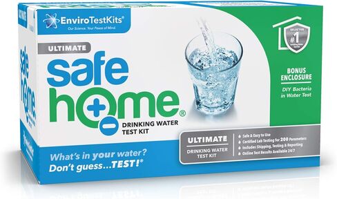 طقم اختبار الزرنيخ في مياه الشرب من Safe Home® - يتم الاختبار في مختبرنا المعتمد من وكالة حماية البيئة (EPA) - يشمل رسوم المختبر وشحن الإرجاع in Saudi Arabia