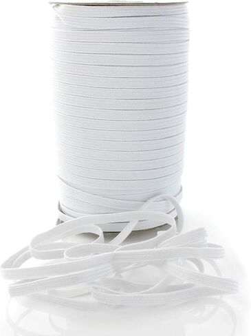 1/4" Width Skinny Elastic Band - Braided Cord - Soft Elastic Bands For Sewing, Mask Ear Loops,Headbands, Crafts -Black 3 Yards - 2 Day Shipping Available From USA (Kansas) Warehouse in Saudi Arabia