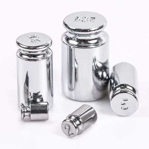 Harapu 5 Pcs Gram Calibration Weight Set, 20g 10g 5g 2g 1g Kit for Digital Scale Balance and 1 Piece Calibration Weight Tweezer, Silver in Kuwait