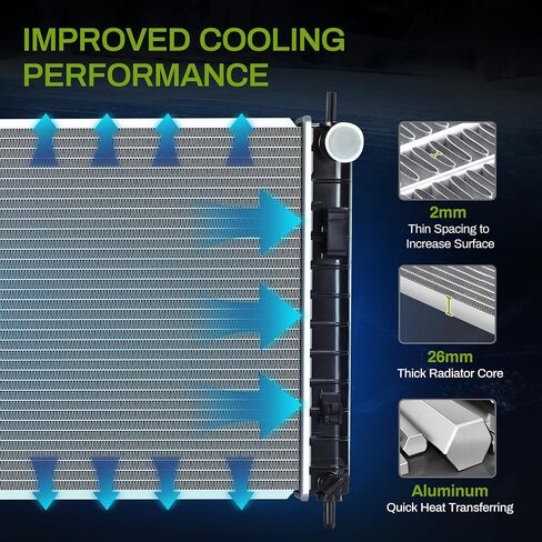 AUTOSAVER88 Radiator Compatible with 2004-2009 2010 Chevrolet Malibu 2005 2006-2010 Pontiac G6 2007-2008 Saturn Aura 3.5L 3.9L in Saudi Arabia