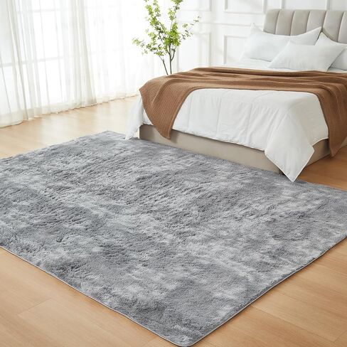 JKMAX Fluffy Shag Rugs for Living Room，Tie-Dyed Rainbow Soft Plush Fuzzy 7x10 Area Rugs for Bedroom Nursery Girls Boys Room Kids Room Decor，Upgrade Anti-Skid Large Carpet for Home Decor Aesthetic in Saudi Arabia