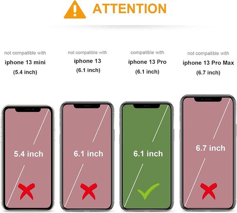 KIHUWEY متوافق مع محفظة iPhone 13 Pro مع حامل بطاقة الائتمان، غطاء واقٍ شديد التحمل من الجلد الفاخر بمشبك مغناطيسي لهاتف iPhone 13 Pro 6.1 بوصة (أسود) in Kuwait