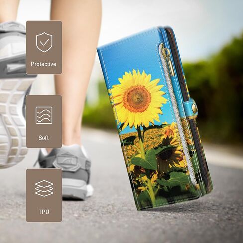 حافظة XcaseBar لهاتف iPhone 15 Pro Max مقاس 6.7 بوصة مزودة بسحاب حامل بطاقة الائتمان RFID، غطاء حماية مضاد للصدمات من جلد البولي يوريثان للنساء والرجال Apple 15 ProMax، أحمر خمري in Kuwait