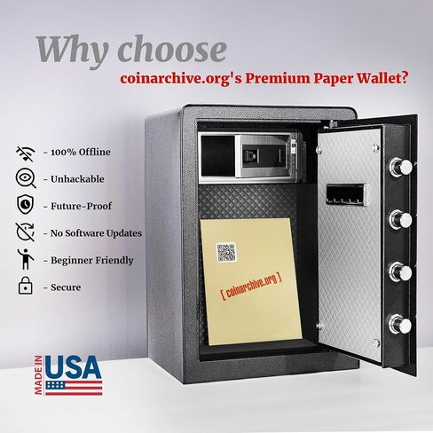 Sealed Paper Crypto Wallet | Cold Storage Paper Crypto Wallet (2 count) | 2 Identical Copies, Future-Proof, No Electronics, Exposed Public Key, Hidden Private Key (Bitcoin) in Saudi Arabia