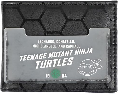 محفظة Bioworld Teenage Mutant Ninja Turtles ذات الوجه المزدوج للرجال باللون الأسود in Kuwait