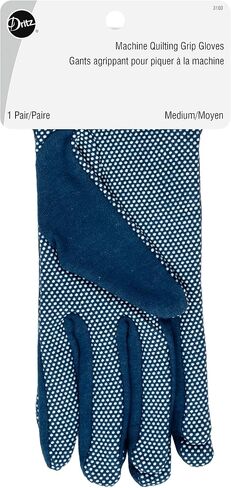 Dritz Machine Grip, Blue, Medium, 1 Pair Quilting Gloves, 2 Count in Saudi Arabia