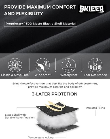 Skieer Women's Plus Size Ski Jacket Waterproof Warm Snow Winter Coat with Removable Faux Fur Hood in Kuwait